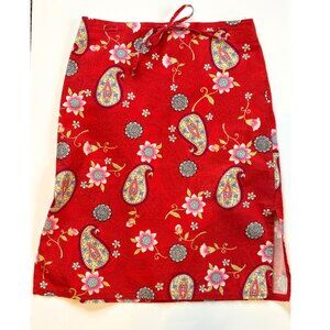 Red paisley skirt